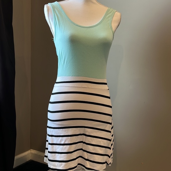 Charlotte Russe Dresses & Skirts - Super cute mint green and striped dress